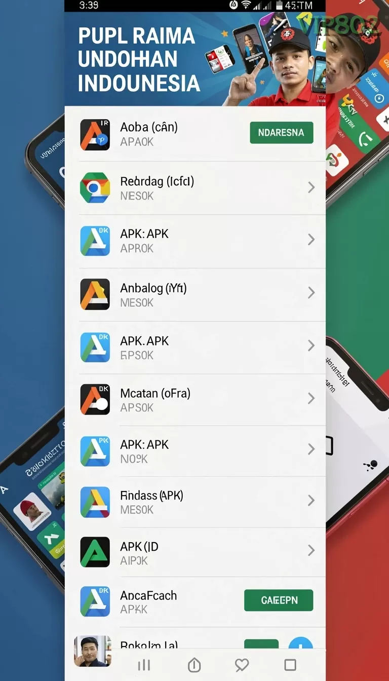 Cuplikan layar menu unduhan vip802 untuk perangkat Android
